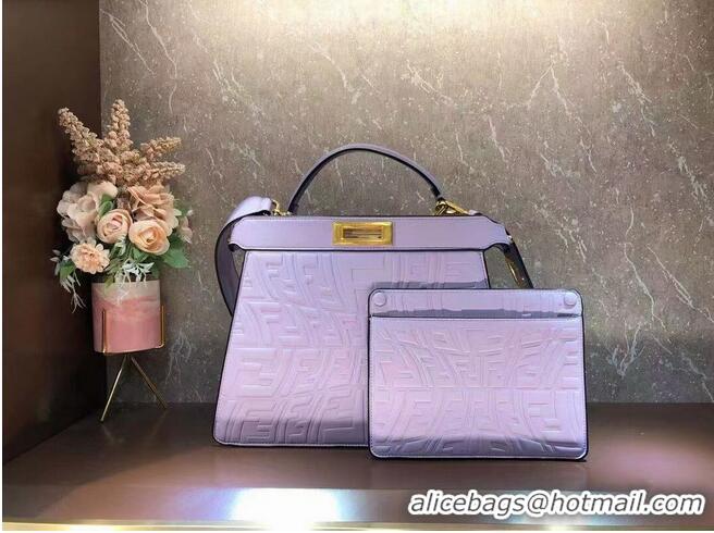 Well Crafted FENDI PEEKABOO ICONIC ESSENTIALLY leather bag F1519 Lavender