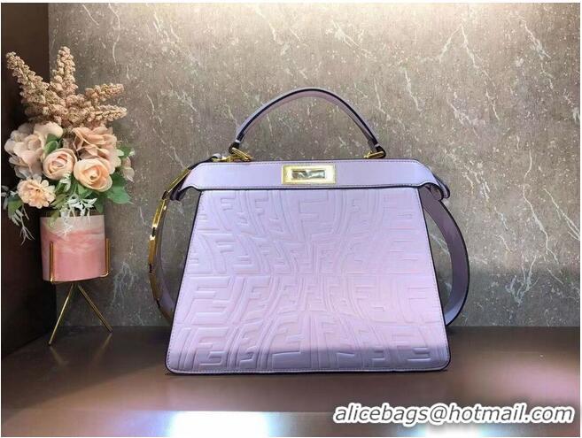 Well Crafted FENDI PEEKABOO ICONIC ESSENTIALLY leather bag F1519 Lavender