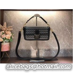 Traditional Discount FENDI BAGUETTE Bag F1520 black