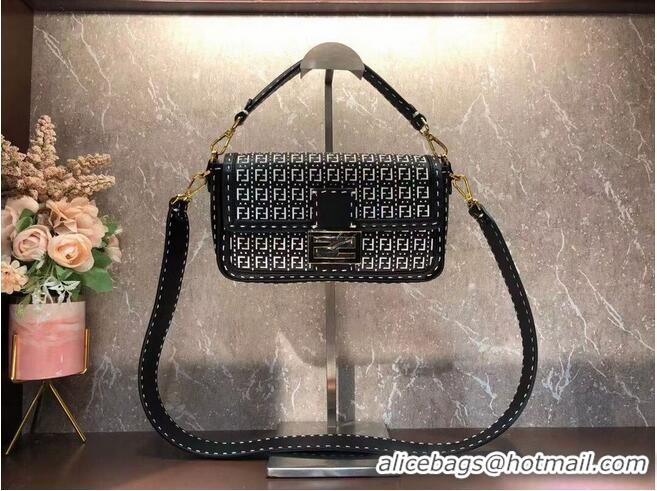 Traditional Discount FENDI BAGUETTE Bag F1520 black