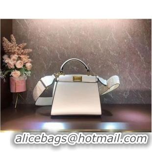 Top Quality FENDI PEEKABOO ISEEU SMALL leather bag F1615 White