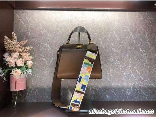 Top Quality FENDI PEEKABOO ISEEU SMALL leather bag F1615 blackish green