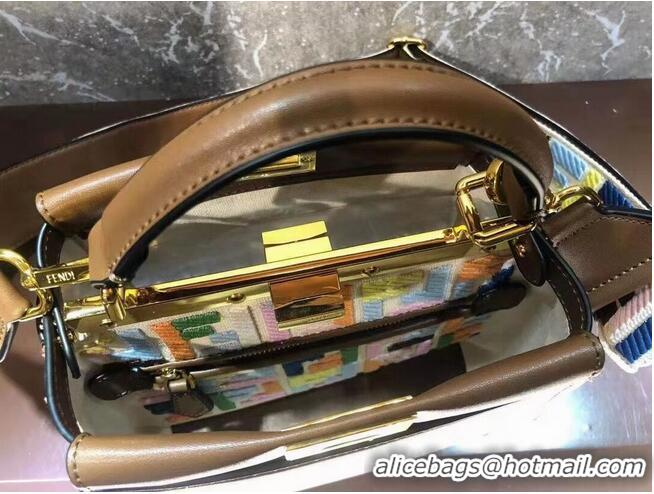 Top Quality FENDI PEEKABOO ISEEU SMALL leather bag F1615 blackish green