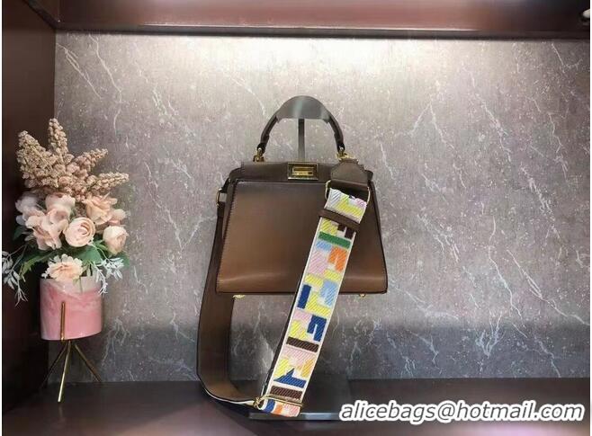 Top Quality FENDI PEEKABOO ISEEU SMALL leather bag F1615 blackish green