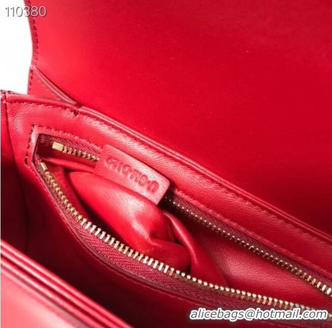 Discount Celine TEEN TRIOMPHE BAG IN SHINY CALFSKIN MINERAL 188423 red