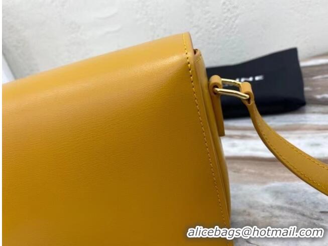 Luxury Cheap Celine TEEN TRIOMPHE BAG IN SHINY CALFSKIN MINERAL 188423 Yellow