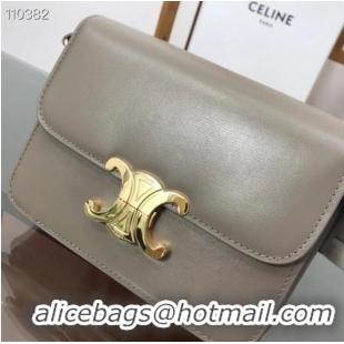 Top Quality Celine TEEN TRIOMPHE BAG IN SHINY CALFSKIN MINERAL 188423 grey