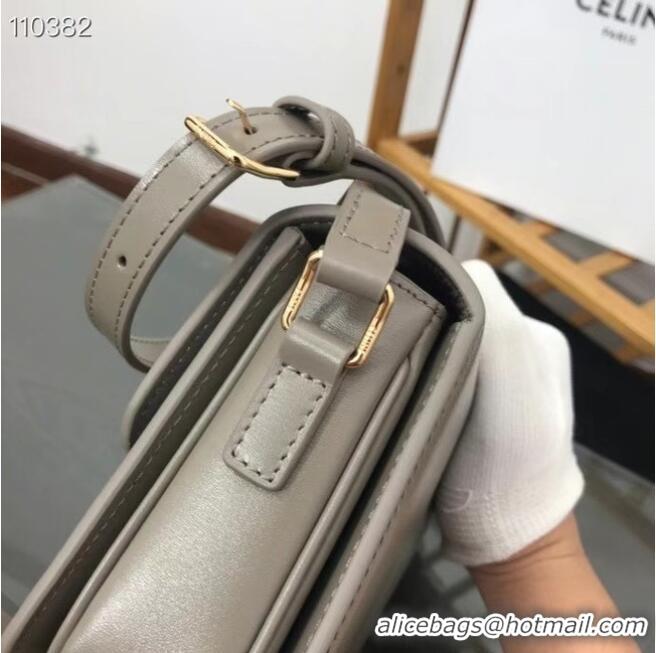 Top Quality Celine TEEN TRIOMPHE BAG IN SHINY CALFSKIN MINERAL 188423 grey