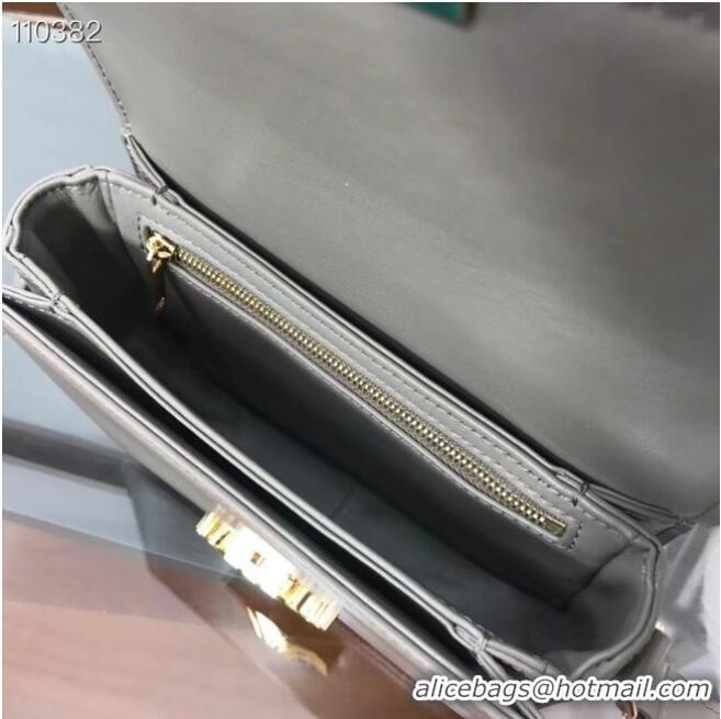 Top Quality Celine TEEN TRIOMPHE BAG IN SHINY CALFSKIN MINERAL 188423 grey