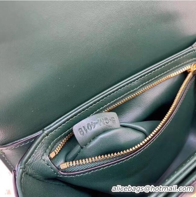 Super Quality Celine TEEN TRIOMPHE BAG IN SHINY CALFSKIN MINERAL 188423 blackish green