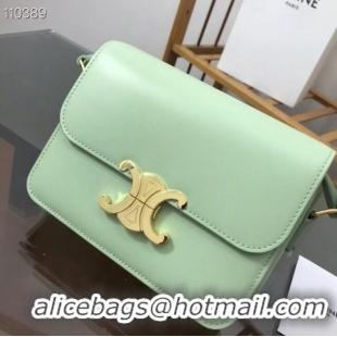 Classic Celine TEEN TRIOMPHE BAG IN SHINY CALFSKIN MINERAL 188423 light green