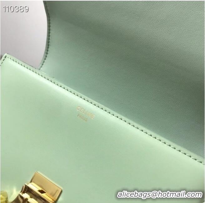 Classic Celine TEEN TRIOMPHE BAG IN SHINY CALFSKIN MINERAL 188423 light green