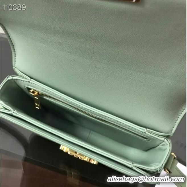 Classic Celine TEEN TRIOMPHE BAG IN SHINY CALFSKIN MINERAL 188423 light green