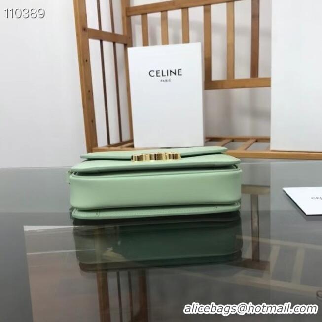 Classic Celine TEEN TRIOMPHE BAG IN SHINY CALFSKIN MINERAL 188423 light green