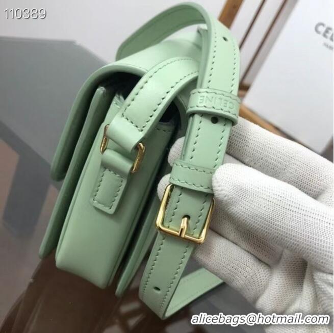 Classic Celine TEEN TRIOMPHE BAG IN SHINY CALFSKIN MINERAL 188423 light green