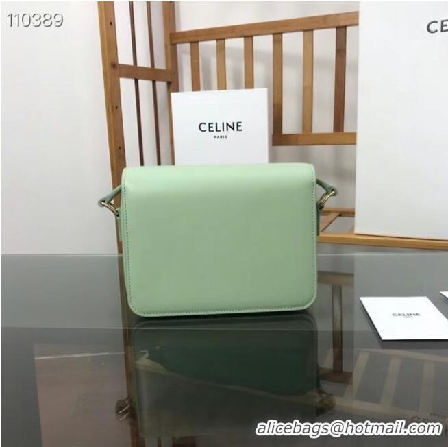 Classic Celine TEEN TRIOMPHE BAG IN SHINY CALFSKIN MINERAL 188423 light green