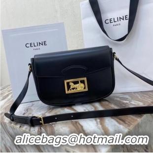 Promotional Celine TEEN TRIOMPHE BAG IN SHINY CALFSKIN MINERAL 195302 Black