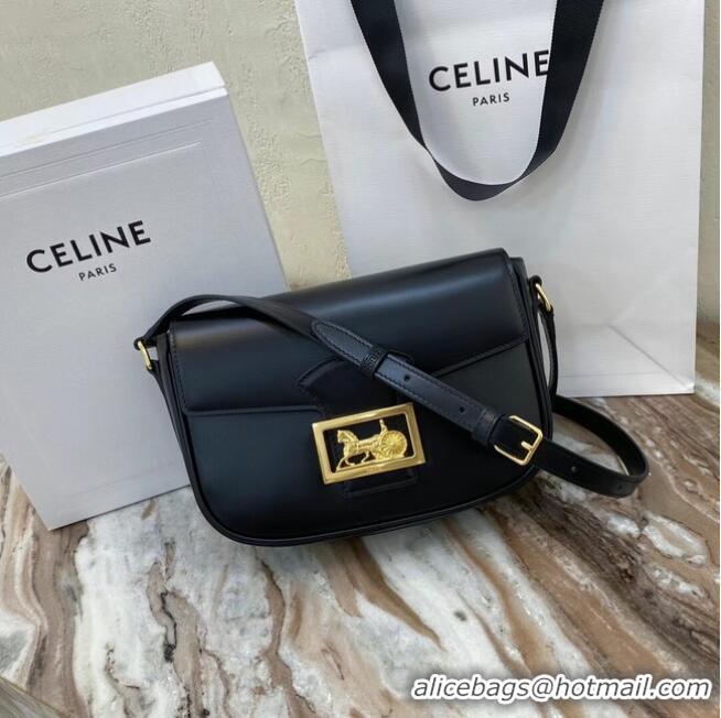 Promotional Celine TEEN TRIOMPHE BAG IN SHINY CALFSKIN MINERAL 195302 Black