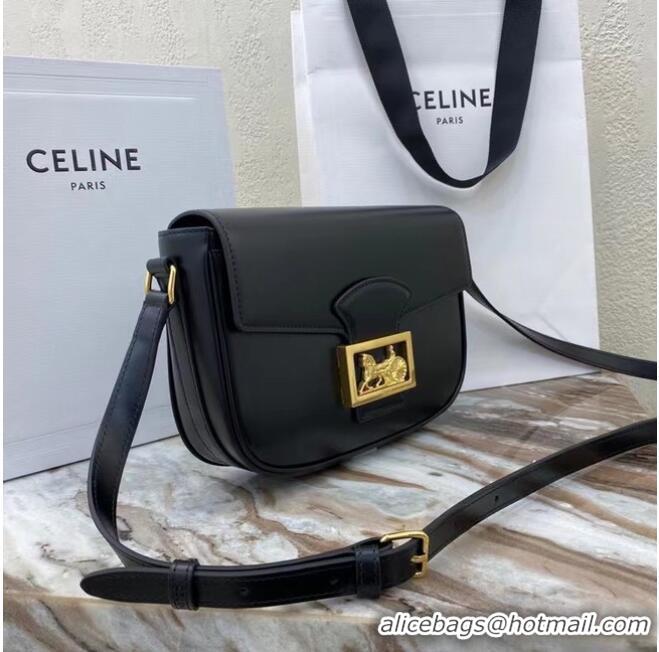 Promotional Celine TEEN TRIOMPHE BAG IN SHINY CALFSKIN MINERAL 195302 Black