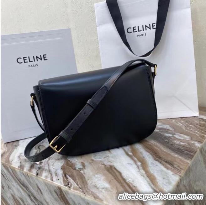 Promotional Celine TEEN TRIOMPHE BAG IN SHINY CALFSKIN MINERAL 195302 Black