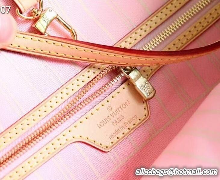 Good Looking Louis Vuitton Monogram Giant Canvas NEVERFULL MM M45680 Pink & Yellow