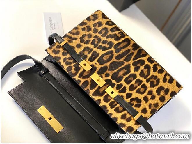 Trendy Design Yves Saint Laurent Original Leopard Leather Y23698 Black