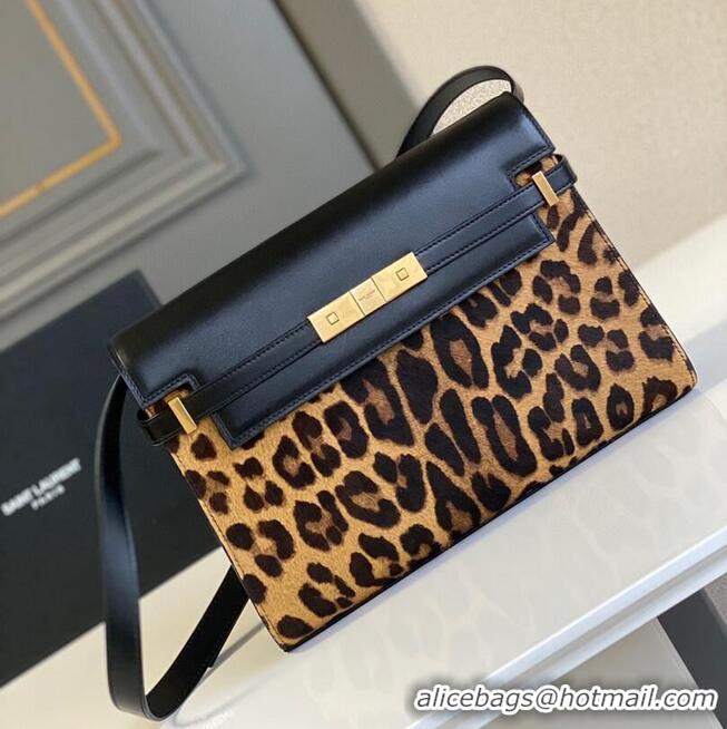 Trendy Design Yves Saint Laurent Original Leopard Leather Y23698 Black