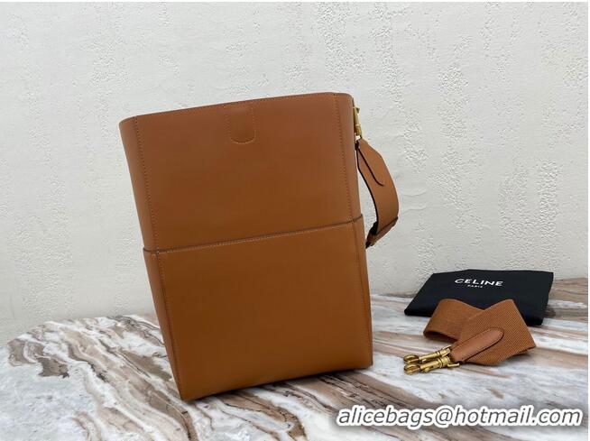 Promotional CELINE Sangle Seau Bag in Smooth Leather C3371-2 Brown