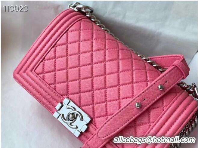 Top Quality Chanel Boy Flap Original Caviar Leather Shoulder Bag A67086 Rose