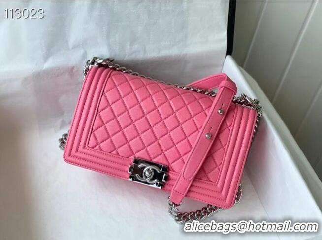 Top Quality Chanel Boy Flap Original Caviar Leather Shoulder Bag A67086 Rose