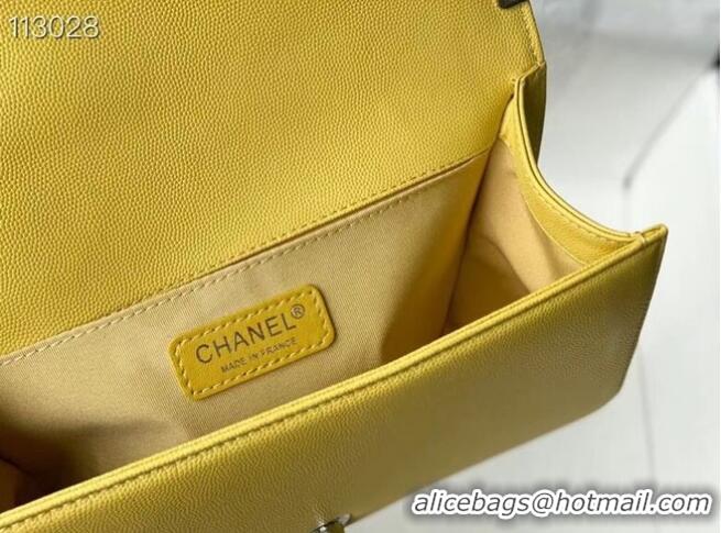 Good Product Chanel Le Boy Flap Shoulder Bag Original Leather A67086 Yellow