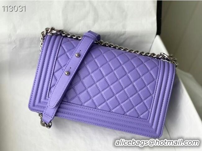 New Design Chanel Le Boy Flap Shoulder Bag Original Leather A67086 Purple