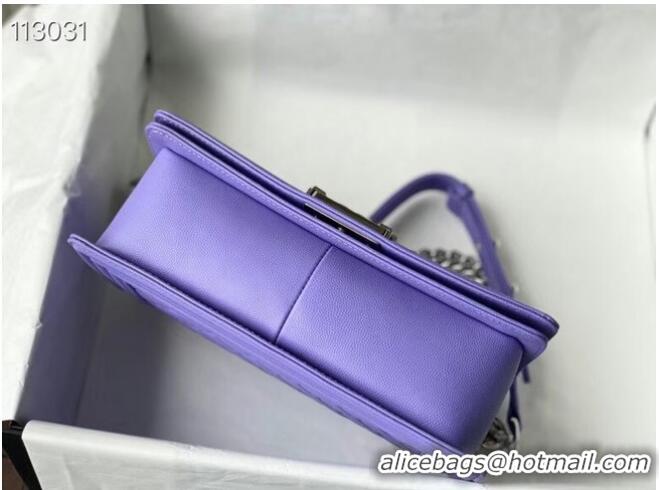 New Design Chanel Le Boy Flap Shoulder Bag Original Leather A67086 Purple