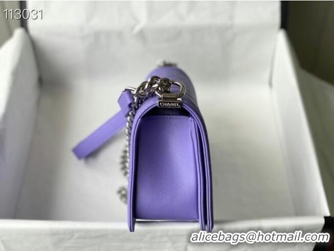 New Design Chanel Le Boy Flap Shoulder Bag Original Leather A67086 Purple