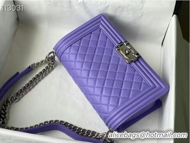 New Design Chanel Le Boy Flap Shoulder Bag Original Leather A67086 Purple