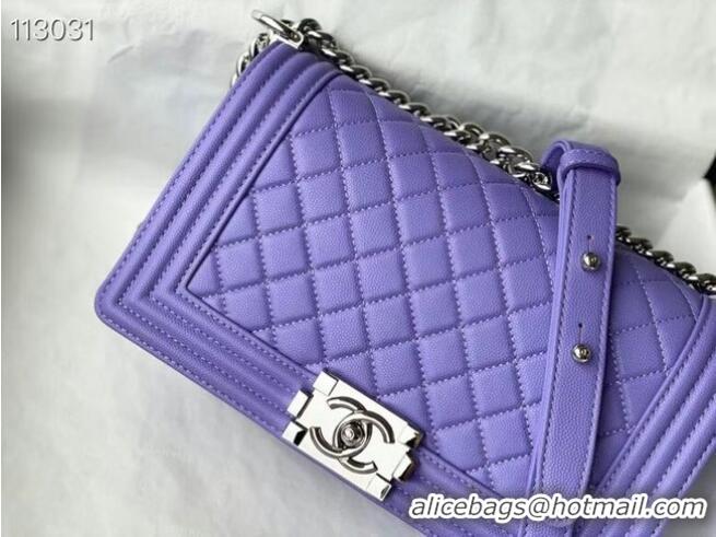 New Design Chanel Le Boy Flap Shoulder Bag Original Leather A67086 Purple