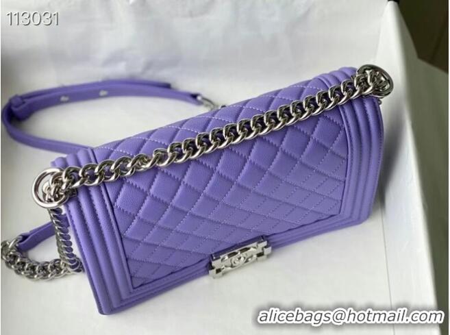 New Design Chanel Le Boy Flap Shoulder Bag Original Leather A67086 Purple