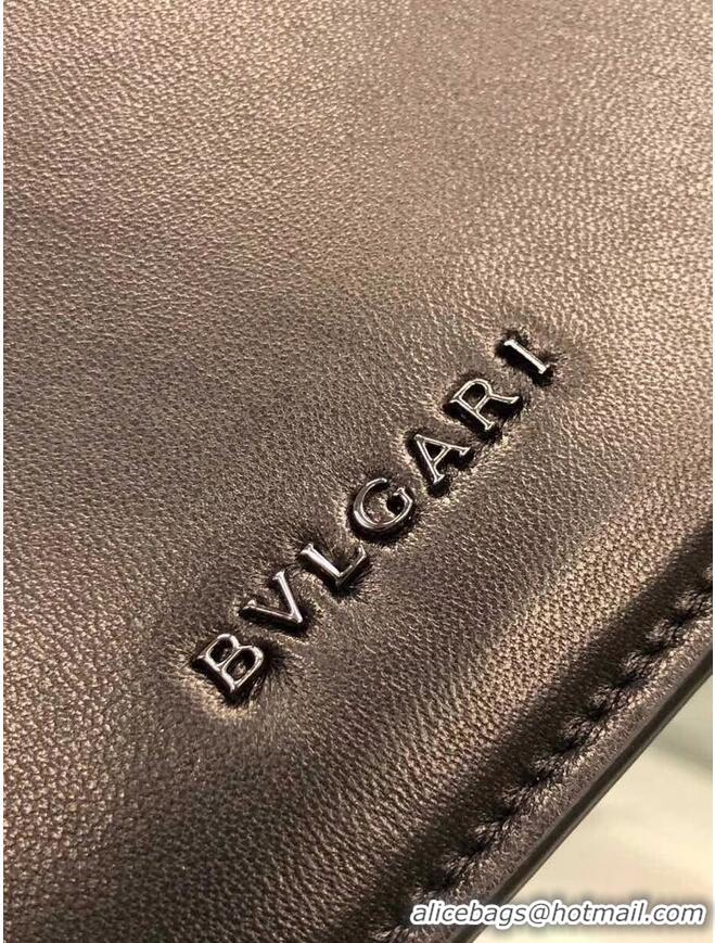 Best Price Bvlgari Serpenti Forever leather small crossbody bag B210762 Black