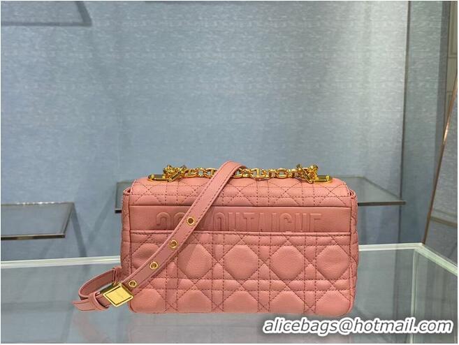 Best Product Dior SMALL DIOR CARO BAG Soft Cannage Calfskin M9241 pink