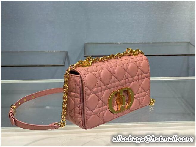 Best Product Dior SMALL DIOR CARO BAG Soft Cannage Calfskin M9241 pink