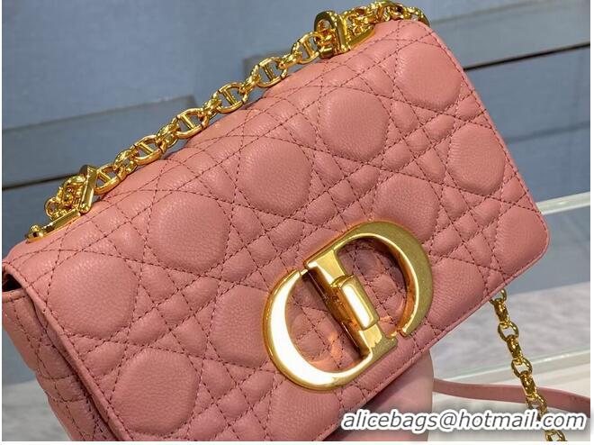 Best Product Dior SMALL DIOR CARO BAG Soft Cannage Calfskin M9241 pink