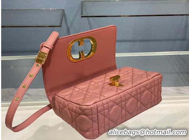 Best Product Dior SMALL DIOR CARO BAG Soft Cannage Calfskin M9241 pink