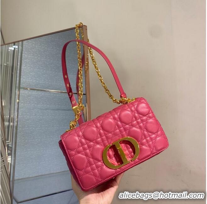 Buy Inexpensive Dior SMALL DIOR CARO BAG Soft Cannage Calfskin M9241 Rose