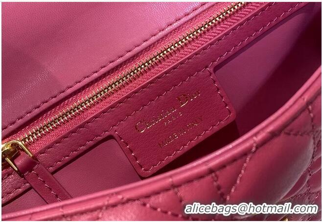 Buy Inexpensive Dior SMALL DIOR CARO BAG Soft Cannage Calfskin M9241 Rose