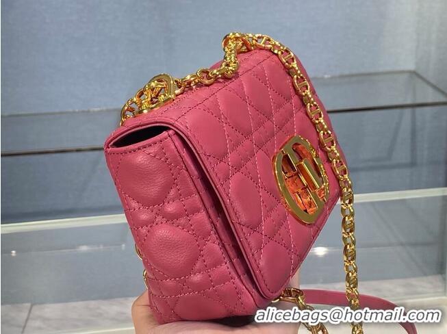 Buy Inexpensive Dior SMALL DIOR CARO BAG Soft Cannage Calfskin M9241 Rose