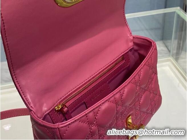 Buy Inexpensive Dior SMALL DIOR CARO BAG Soft Cannage Calfskin M9241 Rose