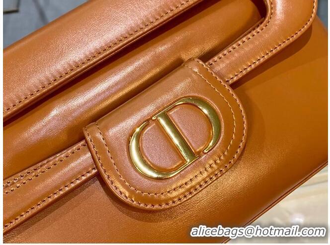 Classic DIOR MEDIUM DIORDOUBLE BAG Gradient Calfskin M8641U Cognac Colored Smooth