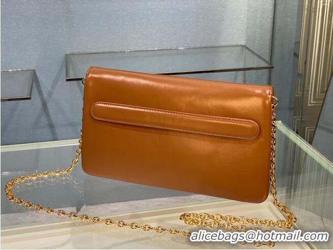 Classic DIOR MEDIUM DIORDOUBLE BAG Gradient Calfskin M8641U Cognac Colored Smooth