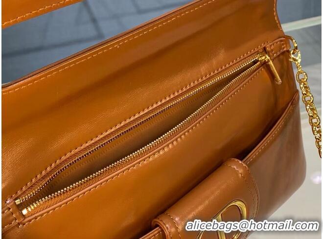 Classic DIOR MEDIUM DIORDOUBLE BAG Gradient Calfskin M8641U Cognac Colored Smooth