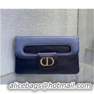 Fashion Grade DIOR MEDIUM DIORDOUBLE BAG Gradient Calfskin M8641U Indigo Blue